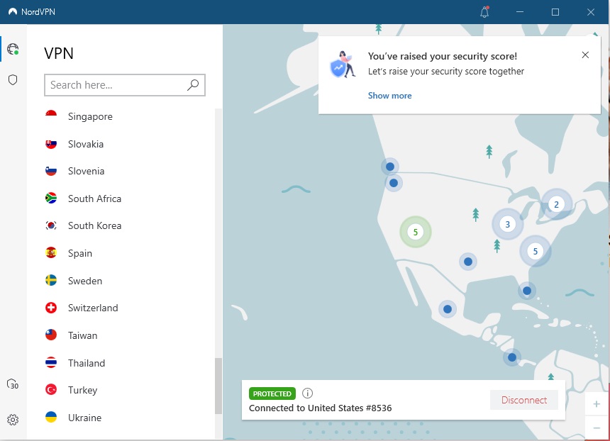 Nord VPN Screenshot